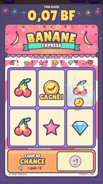 Banane Express : un ticket à gratter, deux cerises découvertes